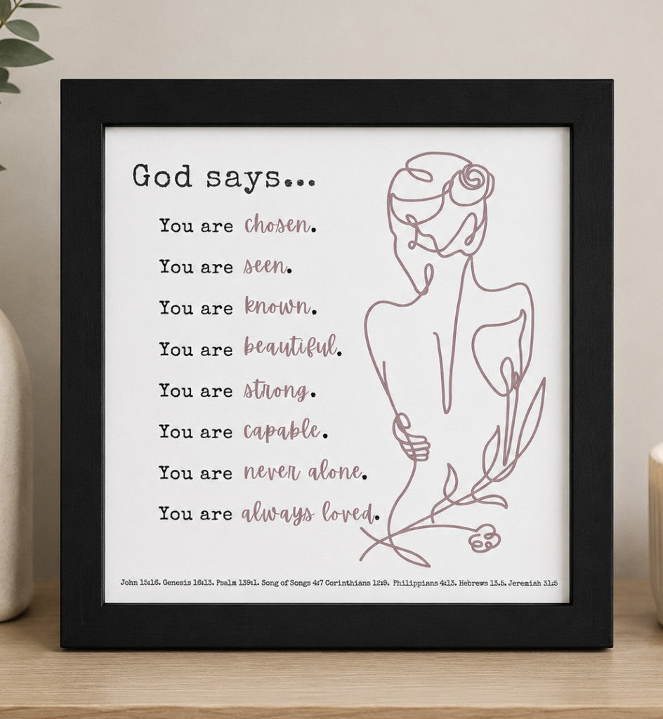 Framed 4x4 Scripture Prints