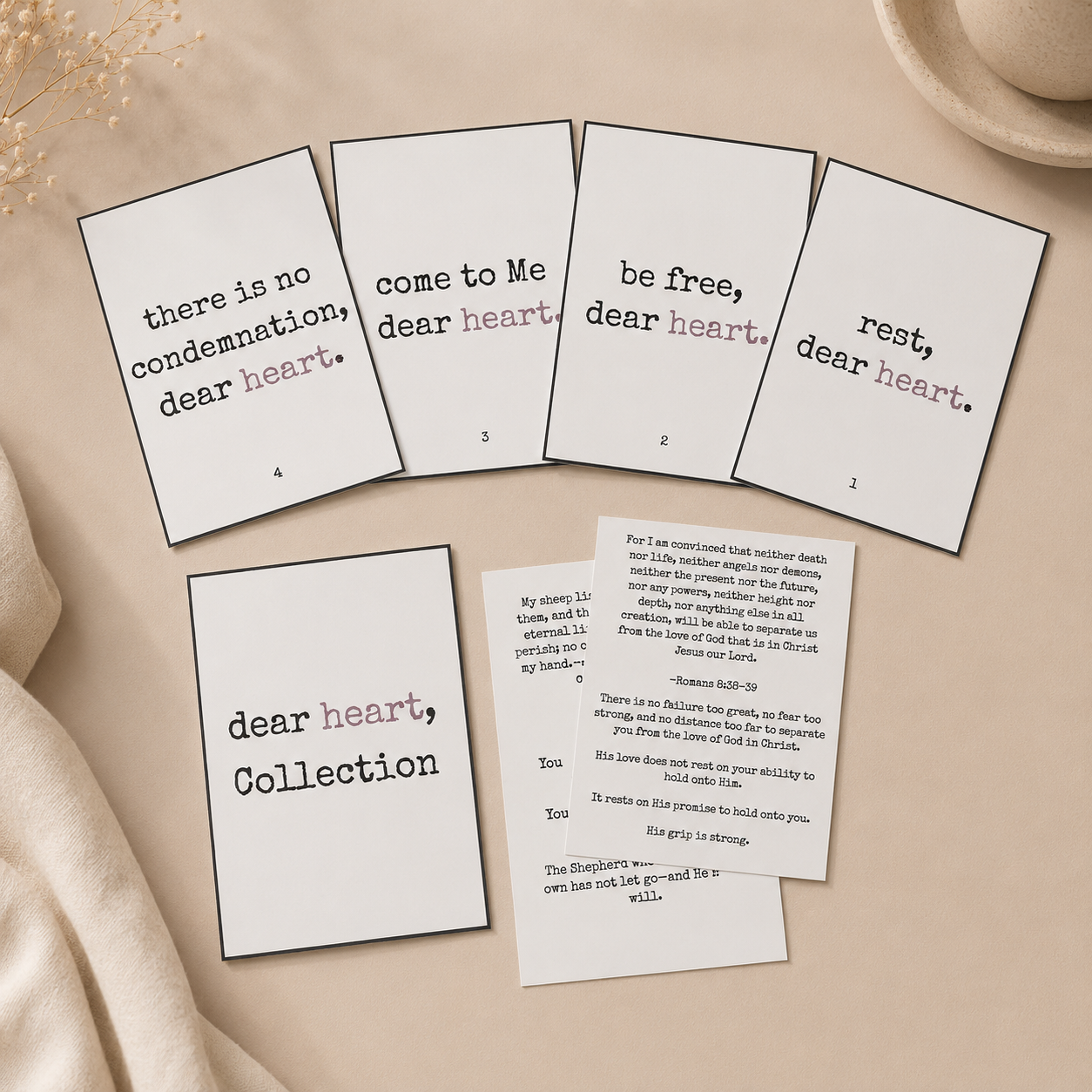 Dear Heart Verse Card Set