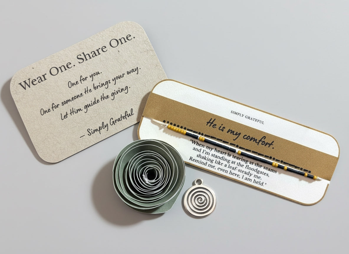 Morse Code Bracelet Bundle- Secret Message Bracelet + 7 Matching Verse Cards