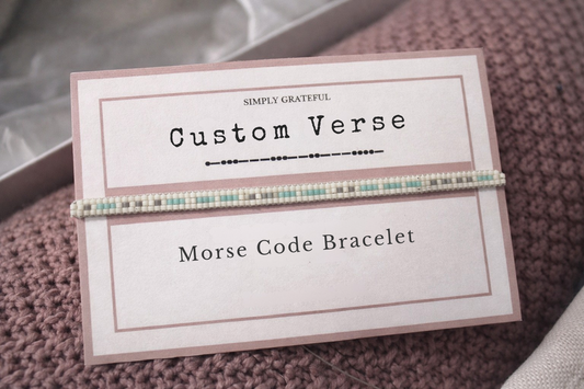 Custom Morse Code Bracelet | Personalized Scripture Verse Bracelet